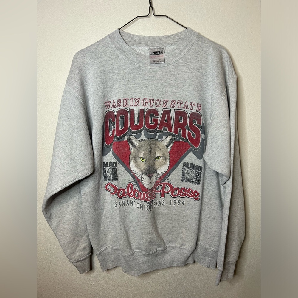 Vintage Oneita Washington Cougars Alamo Bowl Crew Neck Sweater Size M 1994